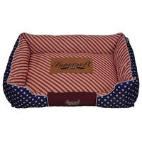 Supersoft Pet Bed Red Striped