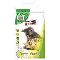 super benek corn cat fresh grass clumping litter economy pack 3 x 7 li ...