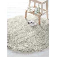 super soft sumptous cream circle shaggy rug