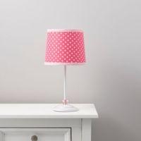 suisei polka dot pink white table lamp