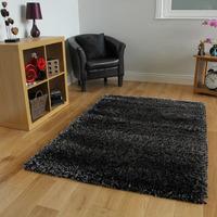 super soft dense silver black sparkle shaggy rugs calgary 160cmx230cm  ...