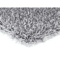 super thick synethic silver grey shaggy rug soweta 160x230