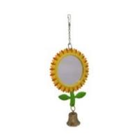 sunflower mirror bell bird toy