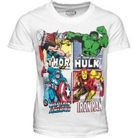 superhero squares marvel boys t shirt white