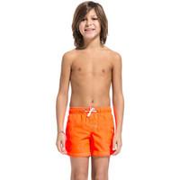 Sundek Fluorescent Orange Kids Swimshorts 504 girls\'s Children\'s shorts in orange