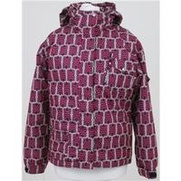 Surfanic, age 13-14 years pink, black & cream patterned waterproof jacket