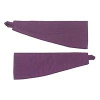 sunset aubergine faux silk self piped tiebacks pair