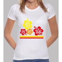 surfer red yellow girl t shirt