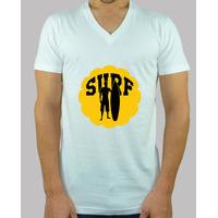 surf shirt man short sleeve, collar