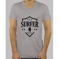 surf shirt man short sleeve, collar