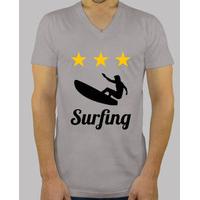 surf shirt man short sleeve, collar