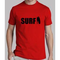 surf t-shirt man, red, top quality