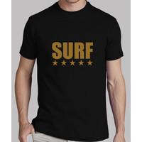 surf t-shirt man, black, best quality