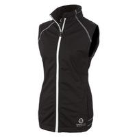 sunderland golf ladies alaska bonded fleece gilet blackwhite