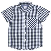 summer check kids shirt blue quality kids boys girls