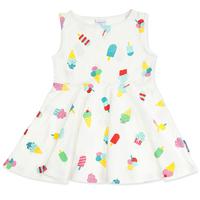 summer print baby dress white quality kids boys girls