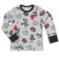 Super Hero Baby Top - Grey quality kids boys girls