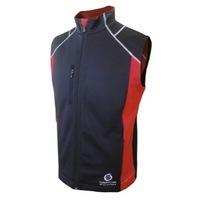 sunderland golf everest bonded fleece gilet blackredwhite