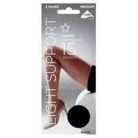 Superdrug Medium 15 Denier Support Tights - Black