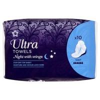 Superdrug Ultra Towel Night Time Towel x 10