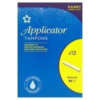 superdrug regular applicator tampons x12