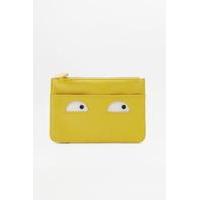 Suspicious Eyes Zip Pouch, YELLOW
