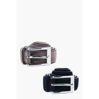 suede belt with metal buckle multipack multi