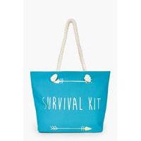 Survival Kit Arrows Beach Bag - turquoise