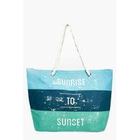 Sunrise To Sunset Beach Bag - turquoise