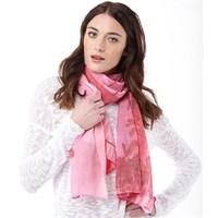 Superdry Womens Summer Scarf Pink Palm