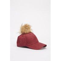 suedette pom cap