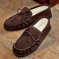 Suede Moccasin Slippers