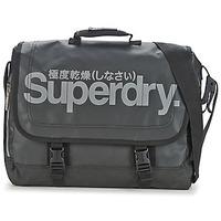 superdry super pop tarp messenger mens messenger bag in black