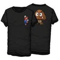 Super Mario T-Shirt Mushroom Black - X Large