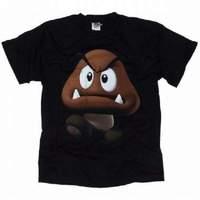 Super Mario T-Shirt Mushroom Black - Small