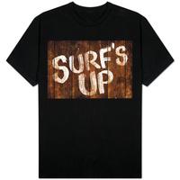 surfs up wood style sign