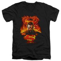 Superman - Man On Fire V-Neck