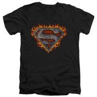 Superman - Iron Fire Shield V-Neck