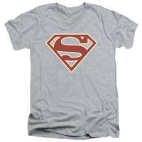 Superman - Crimson & Cream Shield V-Neck