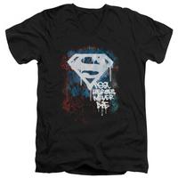 superman real heroes never die v neck