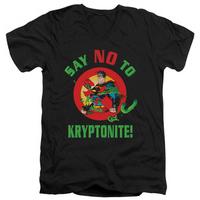 superman say no to kryptonite v neck