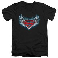 Superman - Steel Wings Logo V-Neck