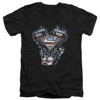 Superman - V Twin Logo V-Neck