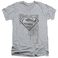 superman riveted metal v neck
