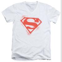 Superman - Spray Paint Shield V-Neck