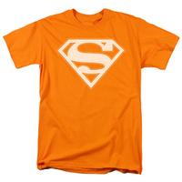 superman orange white shield