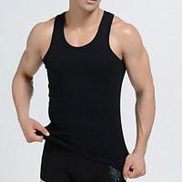 Summer Fashion Men\'s high quality breathable quick-drying Pure color Sports vest (Three color optional)