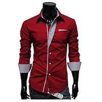 Super Hot Men\'s Casual Shirt Collar Long Sleeve Casual Shirts