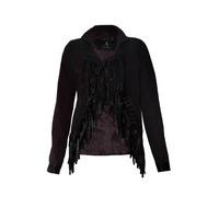 Suede Fringe Trim jacket