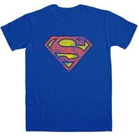 Superman T Shirt - Distressed Logo
